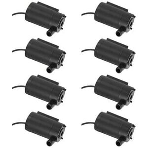 Tlily - 8pcs Black Silent Mini Submersible Pump for DC3V 5V Computer Water Cooling usb Powered Horizontal Tlily - 8pcs Black Silent Mini Submersible Pump for DC3V 5V Computer Water Cooling usb Powered Horizontal
