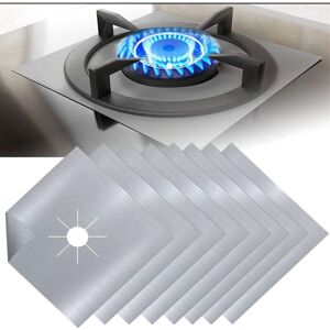 Csparkv - 8Pcs Gas Hob Cover Teflon Silver Gas Hob Cover Gas Stove Protector Gas Stove Cover Gas Burner Protector Anti-Corrosion Non-Stick for Kitchen Csparkv - 8Pcs Gas Hob Cover Teflon Silver Gas Hob Cover Gas Stove Protector Gas Stove Cover Gas Burner Protector Anti-Corrosion Non-Stick for Kitchen