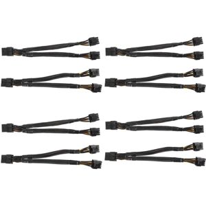 TLILY 8Pcs gpu Series PCIe 6 Pin to Dual 2X (6+2) Male pci Express Power Adapter Braided Y-Splitter Extension Cable, 20cm TLILY 8Pcs gpu Series PCIe 6 Pin to Dual 2X (6+2) Male pci Express Power Adapter Braided Y-Splitter Extension Cable, 20cm