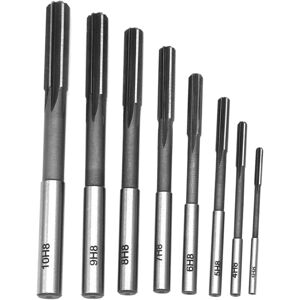 Memkey - 8 pieces hss H8 reamer with straight shaft for milling machine 3/4/5/6/7/8/9/10 mm Memkey - 8 pieces hss H8 reamer with straight shaft for milling machine 3/4/5/6/7/8/9/10 mm