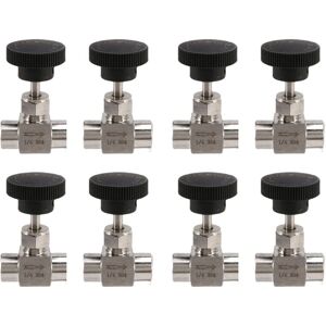 Tlily - 8X 1/4 Inch Equal Thread 304 Stainless Steel Flow Control Shut Off Needle Valve Tlily - 8X 1/4 Inch Equal Thread 304 Stainless Steel Flow Control Shut Off Needle Valve
