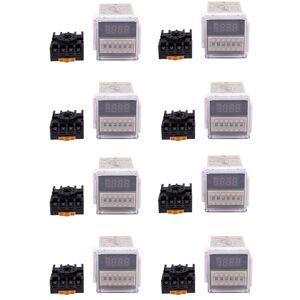 Tlily - 8X ac 220V 5A Programmable Double Delay Relay Device Tool DH48S-S Tlily - 8X ac 220V 5A Programmable Double Delay Relay Device Tool DH48S-S
