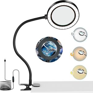 Csparkv - 8X Magnifying Glass Lamp with 72 LEDs in 3 Colors and 10 Adjustable Brightness Stand Magnifier, for Reading Newspapers, Cosmetic Magnifying Csparkv - 8X Magnifying Glass Lamp with 72 LEDs in 3 Colors and 10 Adjustable Brightness Stand Magnifier, for Reading Newspapers, Cosmetic Magnifying