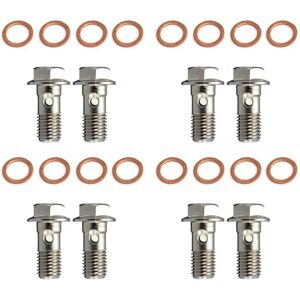 TLILY 8x Motorcycle Stainless Steel M10 X 1.25 Banjo Bolts Brake Master Cylinder Screw Hose Hydraulic Clutch Caliper Bolt TLILY 8x Motorcycle Stainless Steel M10 X 1.25 Banjo Bolts Brake Master Cylinder Screw Hose Hydraulic Clutch Caliper Bolt