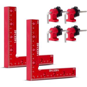 Linghhang - 90 Degree Corner Brace, 2 Pack l Type Positioning Brackets, 140mm x 140mm Aluminum Carpenter's Clamp, for Cabinets, Picture Frame, Linghhang - 90 Degree Corner Brace, 2 Pack l Type Positioning Brackets, 140mm x 140mm Aluminum Carpenter's Clamp, for Cabinets, Picture Frame,