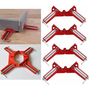 Hoopzi - 90 ° Degree Right Angle Clamp 4Pcs, Jaw Wood Adjustable Angle Vise Set, Red Angle Joint Clamp for woodworking, fish tank fixing, co.ukame Hoopzi - 90 ° Degree Right Angle Clamp 4Pcs, Jaw Wood Adjustable Angle Vise Set, Red Angle Joint Clamp for woodworking, fish tank fixing, co.ukame