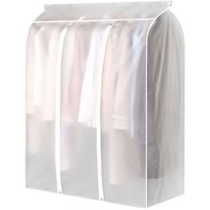 CYSLMUK 90 x 100 x 50 cm Garment Bag for Hanging Clothes, Frosted Translucent Cover Bag for Garment Rack, Zippered Clothes Storage Bag for Hanging Coats CYSLMUK 90 x 100 x 50 cm Garment Bag for Hanging Clothes, Frosted Translucent Cover Bag for Garment Rack, Zippered Clothes Storage Bag for Hanging Coats