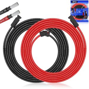 Wddnaot - 9m Solar Panel Cable Kit - Rust, Oxidation Weatherproof Tinned Copper Solar Panel Cable Extension - 12 awg Solar Cable - 1,500V reliagint Wddnaot - 9m Solar Panel Cable Kit - Rust, Oxidation Weatherproof Tinned Copper Solar Panel Cable Extension - 12 awg Solar Cable - 1,500V reliagint