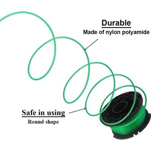 MEMKEY A6486-XJ compatible with Black & Decker lawn mower, 2 mm line thickness, 6 m length lawn mower spool for GL8033/GL9035/GL7033, A6486 brush cutter MEMKEY A6486-XJ compatible with Black & Decker lawn mower, 2 mm line thickness, 6 m length lawn mower spool for GL8033/GL9035/GL7033, A6486 brush cutter