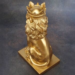 TLILY Abstract Crown Lion Statue Home Office Bar Male Faith Resin Sculpture Crafts Animal Art Decor Ornaments - Gold TLILY Abstract Crown Lion Statue Home Office Bar Male Faith Resin Sculpture Crafts Animal Art Decor Ornaments - Gold