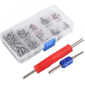 CYSLMUK A/c R134a/R12 Refrigeration Valve Cores, 102 Pcs Valve Stem Cores Assortment with Removal Tool CYSLMUK A/c R134a/R12 Refrigeration Valve Cores, 102 Pcs Valve Stem Cores Assortment with Removal Tool