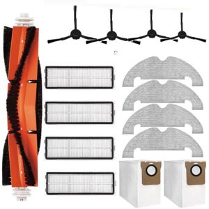 Csparkv - Accessories Kit Replacement Parts for Dreame D10 Plus RLS3D Robot Vacuum Cleaners, 1 Main Brushes, 4 Side Brushes, 4 Filters, 4 Mop Cloths, Csparkv - Accessories Kit Replacement Parts for Dreame D10 Plus RLS3D Robot Vacuum Cleaners, 1 Main Brushes, 4 Side Brushes, 4 Filters, 4 Mop Cloths,