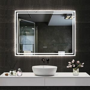 Acezanble - 500X700mm led Bathroom Mirrors with Bluetooth Speaker Adjustable Colors, Anti-Fog, 6500K Cool White Light + 4600K Warm White Light + Acezanble - 500X700mm led Bathroom Mirrors with Bluetooth Speaker Adjustable Colors, Anti-Fog, 6500K Cool White Light + 4600K Warm White Light +