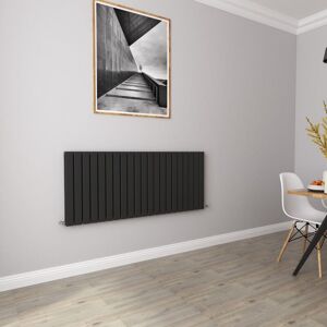 Acezanble Horizontal Flat Panel Radiator Central Heating Rad 600x1428mm Double Black Acezanble Horizontal Flat Panel Radiator Central Heating Rad 600x1428mm Double Black