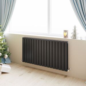 Acezanble Horizontal Flat Panel Radiator Central Heating Rad 600x1156mm Double Black Acezanble Horizontal Flat Panel Radiator Central Heating Rad 600x1156mm Double Black