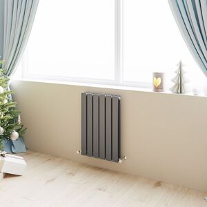 Acezanble - Horizontal Flat Panel Radiator Central Heating Rad 600x408mm Double Anthracite Acezanble - Horizontal Flat Panel Radiator Central Heating Rad 600x408mm Double Anthracite
