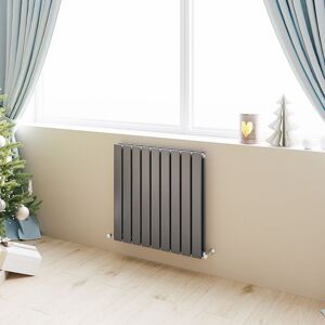 Acezanble - Horizontal Flat Panel Radiator Central Heating Rad 600x612mm Double Anthracite Acezanble - Horizontal Flat Panel Radiator Central Heating Rad 600x612mm Double Anthracite
