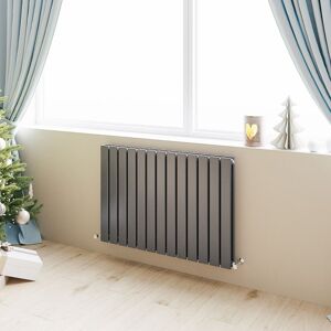 Acezanble - Horizontal Flat Panel Radiator Central Heating Rad 600x884mm Double Anthracite Acezanble - Horizontal Flat Panel Radiator Central Heating Rad 600x884mm Double Anthracite