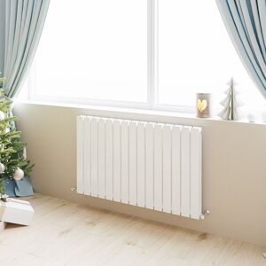 Acezanble - Horizontal Flat Panel Radiator Central Heating Rad 600x1020mm Double White Acezanble - Horizontal Flat Panel Radiator Central Heating Rad 600x1020mm Double White