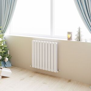 Acezanble - Horizontal Flat Panel Radiator Central Heating Rad 600x612mm Double White Acezanble - Horizontal Flat Panel Radiator Central Heating Rad 600x612mm Double White