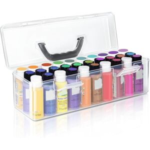 TLILY Acrylic Paint Storage Box, 30 Bottle Capacity Box for 2 Fluid Ounces Paint,Storage TLILY Acrylic Paint Storage Box, 30 Bottle Capacity Box for 2 Fluid Ounces Paint,Storage