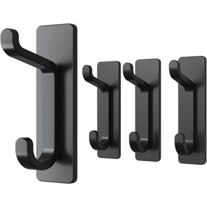 IKODM Adhesive Wall Hook, Bathroom Towel Holder, Kitchen Towel Hook, Adhesive Coat Rack, No Drilling Wall Clip, Waterproof, Rustproof, Black, 4 Pcs IKODM Adhesive Wall Hook, Bathroom Towel Holder, Kitchen Towel Hook, Adhesive Coat Rack, No Drilling Wall Clip, Waterproof, Rustproof, Black, 4 Pcs