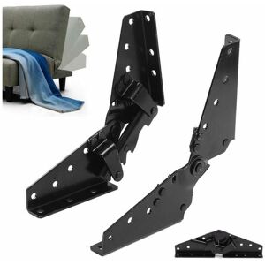 Dewdat - Adjustable furniture hinge, folding bed, lazy sofa joint, 3-position angle mechanism, bracket, 2 sets Dewdat - Adjustable furniture hinge, folding bed, lazy sofa joint, 3-position angle mechanism, bracket, 2 sets