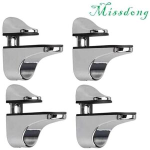 IKODM Adjustable Glass Shelf Bracket, 4 Pcs Glass Shelf Support, Wall Mounted Glass Clamp, Glass Shelf Bracket IKODM Adjustable Glass Shelf Bracket, 4 Pcs Glass Shelf Support, Wall Mounted Glass Clamp, Glass Shelf Bracket