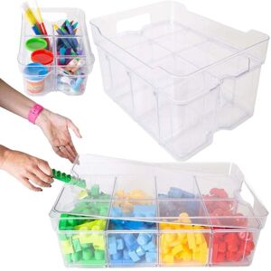 STORM TRADING GROUP 6 x Medium (36.5cm x 27.5cm x 10.5cm) Adjustable Modular Storage Organisers With Compartments For Crafts STORM TRADING GROUP 6 x Medium (36.5cm x 27.5cm x 10.5cm) Adjustable Modular Storage Organisers With Compartments For Crafts