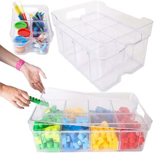 STORM TRADING GROUP 3 x Large (55cm x 35cm x 12.5cm) Adjustable Modular Storage Organisers With Compartments For Crafts STORM TRADING GROUP 3 x Large (55cm x 35cm x 12.5cm) Adjustable Modular Storage Organisers With Compartments For Crafts