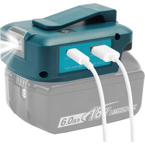 COOCHEER ADP05 Power Bank Adapter, Work Light Adapter for Makita 14.4V and 18V Batteries, with USB Charging Port, with DC Port (Adapter Only) COOCHEER ADP05 Power Bank Adapter, Work Light Adapter for Makita 14.4V and 18V Batteries, with USB Charging Port, with DC Port (Adapter Only)