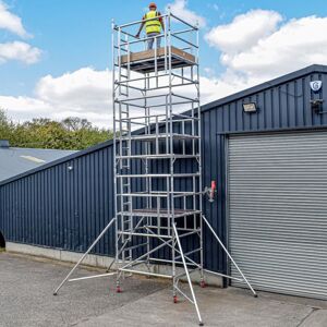 Bps Access Solutions - agr Industrial Scaffold Tower - Double Width 1.8m Long (6' x 4') - 6.7m (22') Working Height Bps Access Solutions - agr Industrial Scaffold Tower - Double Width 1.8m Long (6' x 4') - 6.7m (22') Working Height