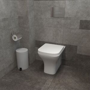 AICA SANITAIRE Aica Bathroom Back To Wall Toilet wc Soft Close Seat White Space Saving AICA SANITAIRE Aica Bathroom Back To Wall Toilet wc Soft Close Seat White Space Saving