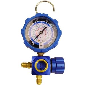 TLILY Air Condition Gauge for R410A R22 with Visual Mirror 500Psi Blue TLILY Air Condition Gauge for R410A R22 with Visual Mirror 500Psi Blue