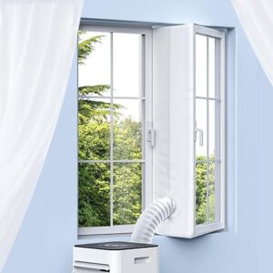WOIYIC Air Conditioner Window Seal, Waterproof Window Seal for Mobile Air Conditioners, Tumble Dryers, 400cm Portable AC Window Seal Kit with Zipper and WOIYIC Air Conditioner Window Seal, Waterproof Window Seal for Mobile Air Conditioners, Tumble Dryers, 400cm Portable AC Window Seal Kit with Zipper and