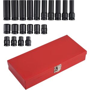 MAXPEEDINGRODS 20 Pieces 1/2-Inch Drive Deep Impact Socket Set Axle Hub Nut 6-Point Metric SAE MAXPEEDINGRODS 20 Pieces 1/2-Inch Drive Deep Impact Socket Set Axle Hub Nut 6-Point Metric SAE