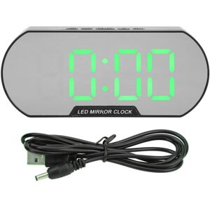 GROOFOO Alarm Clock LED Digital Display Makeup Mirror USB Battery Clock for Children Elderly Bedroom Office Home SchoolGreen GROOFOO Alarm Clock LED Digital Display Makeup Mirror USB Battery Clock for Children Elderly Bedroom Office Home SchoolGreen