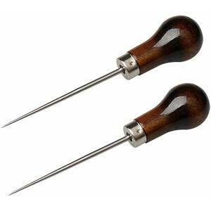 CHOYCLIT Alènes Manche Bois, Poinçon Cuir Outil de Couture avec Poignee pour Travail du Cuir (2 pcs) CHOYCLIT Alènes Manche Bois, Poinçon Cuir Outil de Couture avec Poignee pour Travail du Cuir (2 pcs)