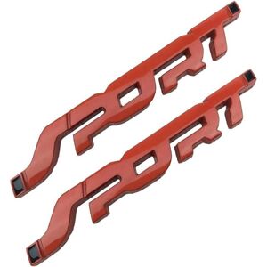 SJQKA Alloy Sport Emblem, 2Pcs Car Side Fender Rear Trunk Logo Badge Decals (Red) SJQKA Alloy Sport Emblem, 2Pcs Car Side Fender Rear Trunk Logo Badge Decals (Red)
