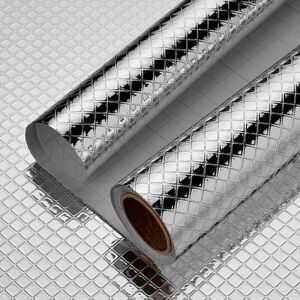 Cyslmuk - Aluminum Foil Kitchen Sticker Self Adhesive Film Heat Resistant Oil Proof Waterproof Mildew Proof Wallpaper for Kitchen Cabinet diy 60x300cm Cyslmuk - Aluminum Foil Kitchen Sticker Self Adhesive Film Heat Resistant Oil Proof Waterproof Mildew Proof Wallpaper for Kitchen Cabinet diy 60x300cm