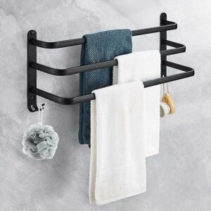 TINOR Aluminum Wall Mounted Towel Rack, 3 Tier Towel Rack Bathroom Towel Shelf with Hooks, Waterproof - for Bathroom, Kitchen, Bathroom TINOR Aluminum Wall Mounted Towel Rack, 3 Tier Towel Rack Bathroom Towel Shelf with Hooks, Waterproof - for Bathroom, Kitchen, Bathroom