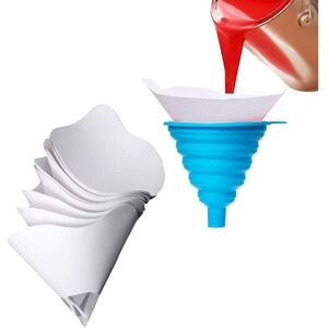 ALWAYSH 100pcs Disposable Paper Paint Strainers with 1pcs Silicone Funnel Filter Resin Filter with Fine Nylon Mesh for Automotive Spray Guns Arts and Crafts ALWAYSH 100pcs Disposable Paper Paint Strainers with 1pcs Silicone Funnel Filter Resin Filter with Fine Nylon Mesh for Automotive Spray Guns Arts and Crafts