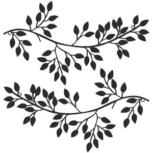 AlwaysH 2 Pcs Metal Tree Leaf Wall Decor Vine Olive Leaf Wall Art Hangings Black Iron Gift Decorations for Indoor Outdoor Bedroom Living Room AlwaysH 2 Pcs Metal Tree Leaf Wall Decor Vine Olive Leaf Wall Art Hangings Black Iron Gift Decorations for Indoor Outdoor Bedroom Living Room