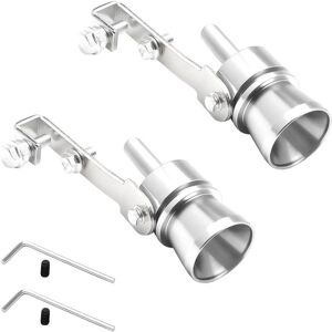 AlwaysH 2 Pieces Car Exhaust Whistle, Aluminum Alloy Car Exhaust Pipe Turbo Whistle, Turbo Exhaust Muffler for All Vehicle Models(Silver) AlwaysH 2 Pieces Car Exhaust Whistle, Aluminum Alloy Car Exhaust Pipe Turbo Whistle, Turbo Exhaust Muffler for All Vehicle Models(Silver)