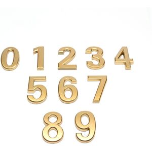 Alwaysh - 3D door number - 70 cm - Brushed premium plastic - shiny gold effect - Extra strong adhesive - door number, street, house Alwaysh - 3D door number - 70 cm - Brushed premium plastic - shiny gold effect - Extra strong adhesive - door number, street, house