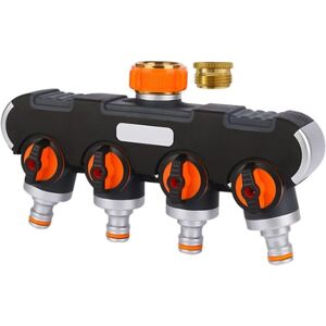 4-Way Distributor, Water Splitter with Faucet Adapter, 4-Way Distributor 3/4' and 1/2', Adjustable Water Flow, Washing Machine Adapter - Alwaysh 4-Way Distributor, Water Splitter with Faucet Adapter, 4-Way Distributor 3/4' and 1/2', Adjustable Water Flow, Washing Machine Adapter - Alwaysh