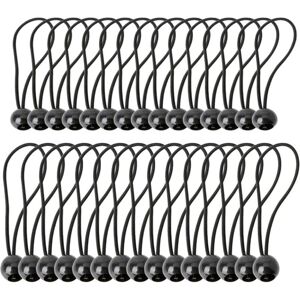 Alwaysh - 40 Pieces Bungee Cords with Balls, Tarpaulin Bungees Balls Tarp Ties Adjustable Elastic Straps for Tent Camping Household Items Awnings Alwaysh - 40 Pieces Bungee Cords with Balls, Tarpaulin Bungees Balls Tarp Ties Adjustable Elastic Straps for Tent Camping Household Items Awnings