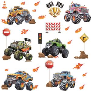 Alwaysh - Construction Car Wall Stickers Truck Tractors Vehicles Wall Decor for Boys Kids Room Playroom Alwaysh - Construction Car Wall Stickers Truck Tractors Vehicles Wall Decor for Boys Kids Room Playroom