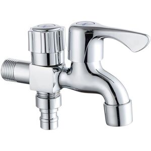 Alwaysh - Double Head Washing Machine Water Tap Bathroom Washing Machine Faucet, Faucet With Two Outlets Alwaysh - Double Head Washing Machine Water Tap Bathroom Washing Machine Faucet, Faucet With Two Outlets