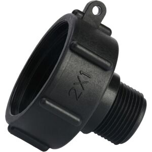 Alwaysh - ibc Tank Adapter Plastic Hose Tap Connector S60X6 Coarse Threaded Cap to 1' Water Butt Tap Adapter for ibc Ton Valve Alwaysh - ibc Tank Adapter Plastic Hose Tap Connector S60X6 Coarse Threaded Cap to 1' Water Butt Tap Adapter for ibc Ton Valve